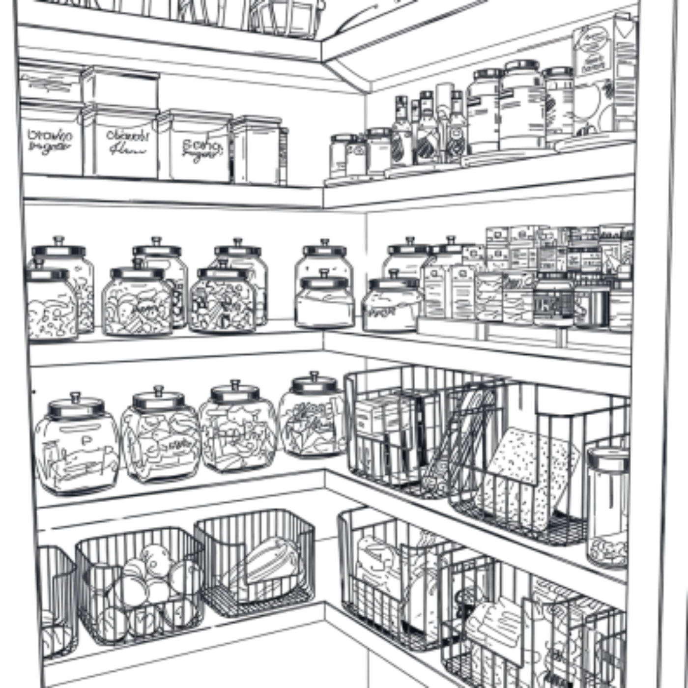 A beautifully organised pantry